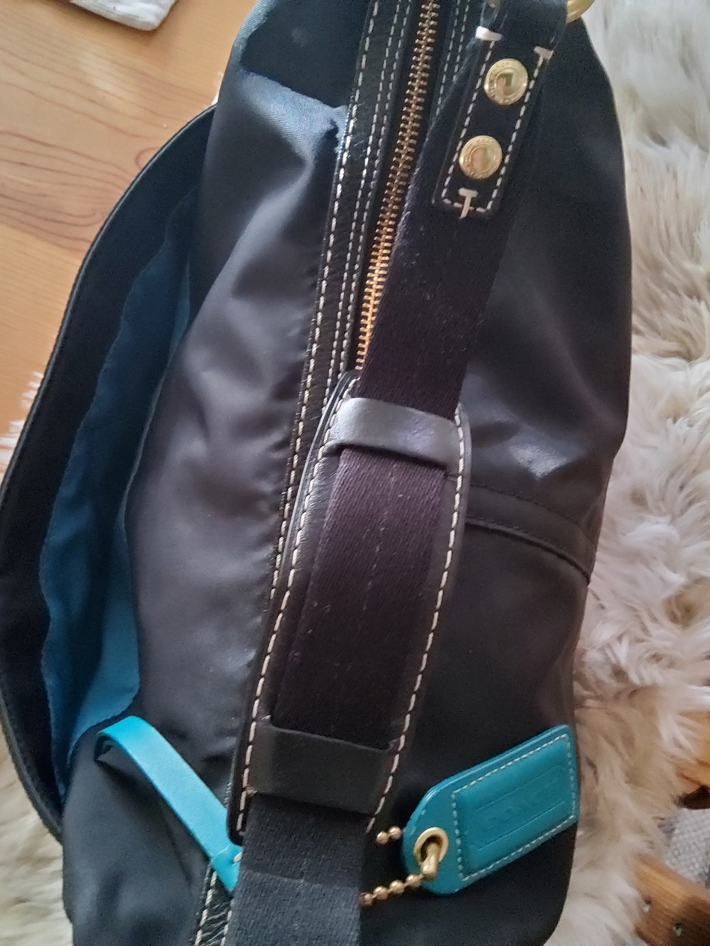 Coach Hampton F10799 Vintage Nylon Hobo GUC - Picture 10 of 14